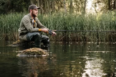 fishing in the river